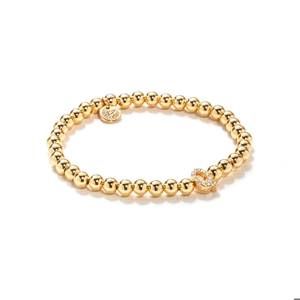 NEW DM MERCHANDISING women's crystal letters bracelet - q in gold